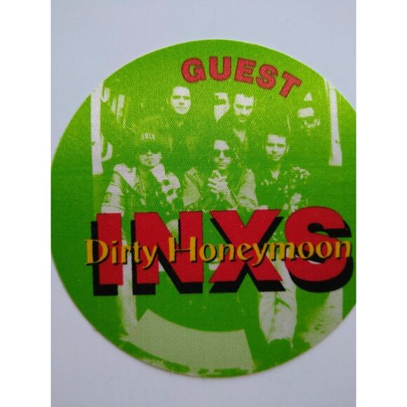 INXS Dirty Honeymoon Band Photo Backstage Pass Original New Wave Rock 1993 Green - Picture 3 of 3
